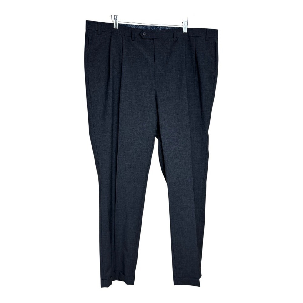 Lauren Ralph Lauren‎ Mens Gray High Performance Wool Dress Pants Pleated 42 x 32